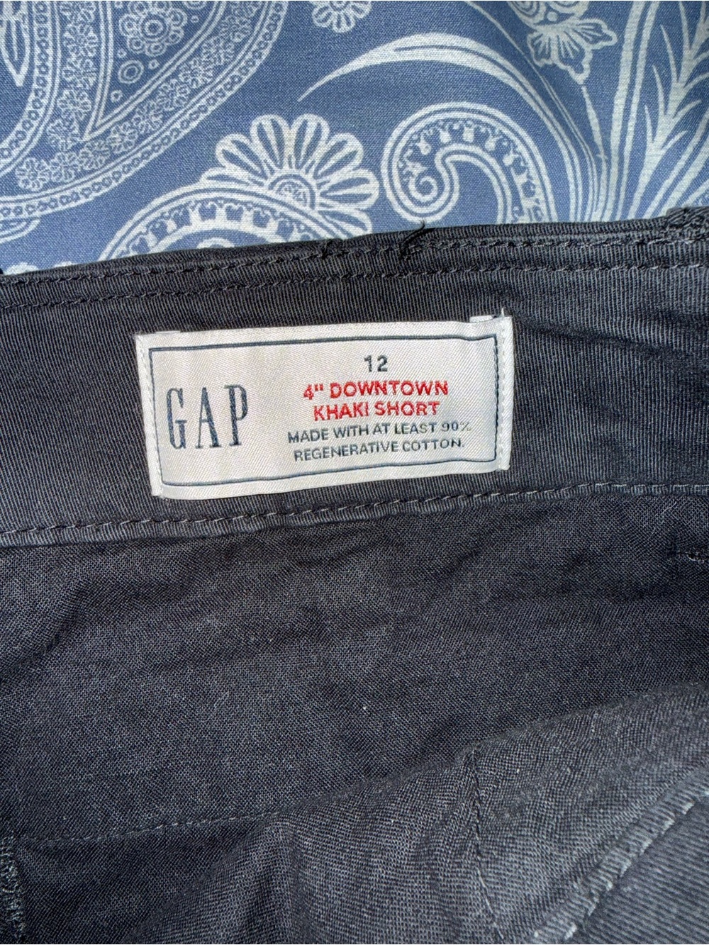 New Gap black chino shorts sz 12